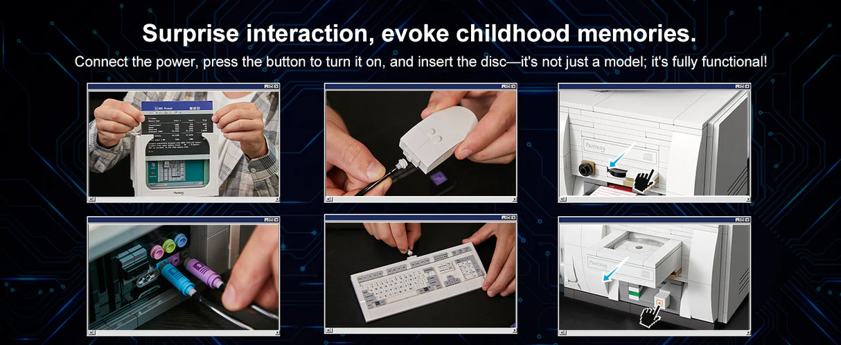 Pantasy Retro 90's Desktop PC - IBM PC330 - 1634 pcs Brick Model Kit 85005