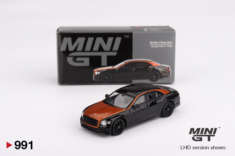 Mini GT Bentley Flying Spur Orange Flame / Onyx RHD 1:64 - MGT00991-R