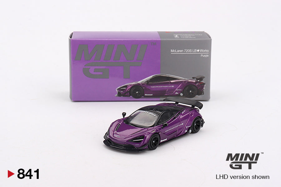Mini GT McLaren 720S LB★Works Purple 1:64 RHD - MGT00841-R