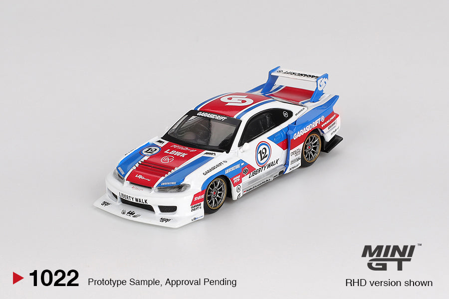 Mini GT Nissan LB-Super Silhouette S15 Silvia Garasidrift X LBW RHD 1:64 - MGT01022-R