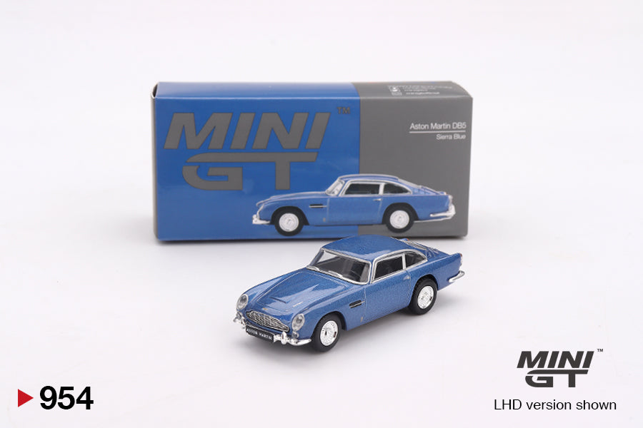 Mini GT Aston Martin DB5 Sierra Blue RHD 1:64 - MGT00954-R