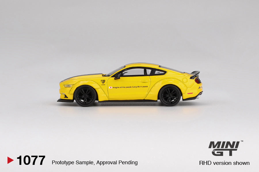 Mini GT LB★WORKS FORD MUSTANG Triple Yellow 1:64 - MGT01077-R