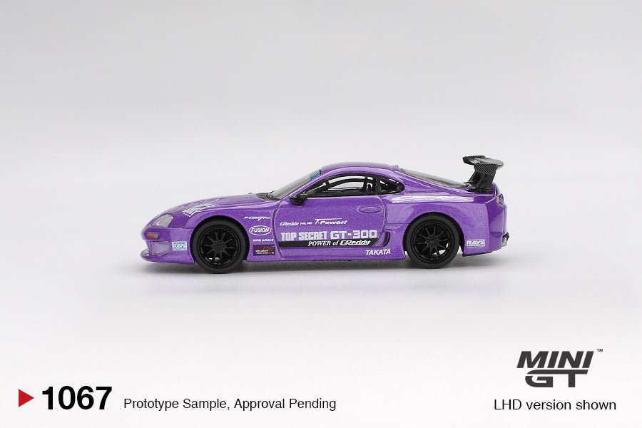 Mini GT Toyota Supra (A80) Top Secret GT-300 Purple RHD 1:64 - MGT01067-R