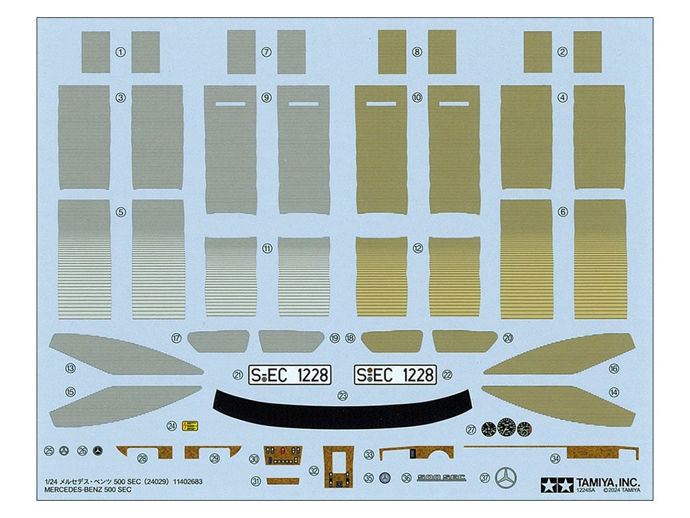 Tamiya Mercedes-Benz 500 SEC 1/24 Model Kit - Item #24029