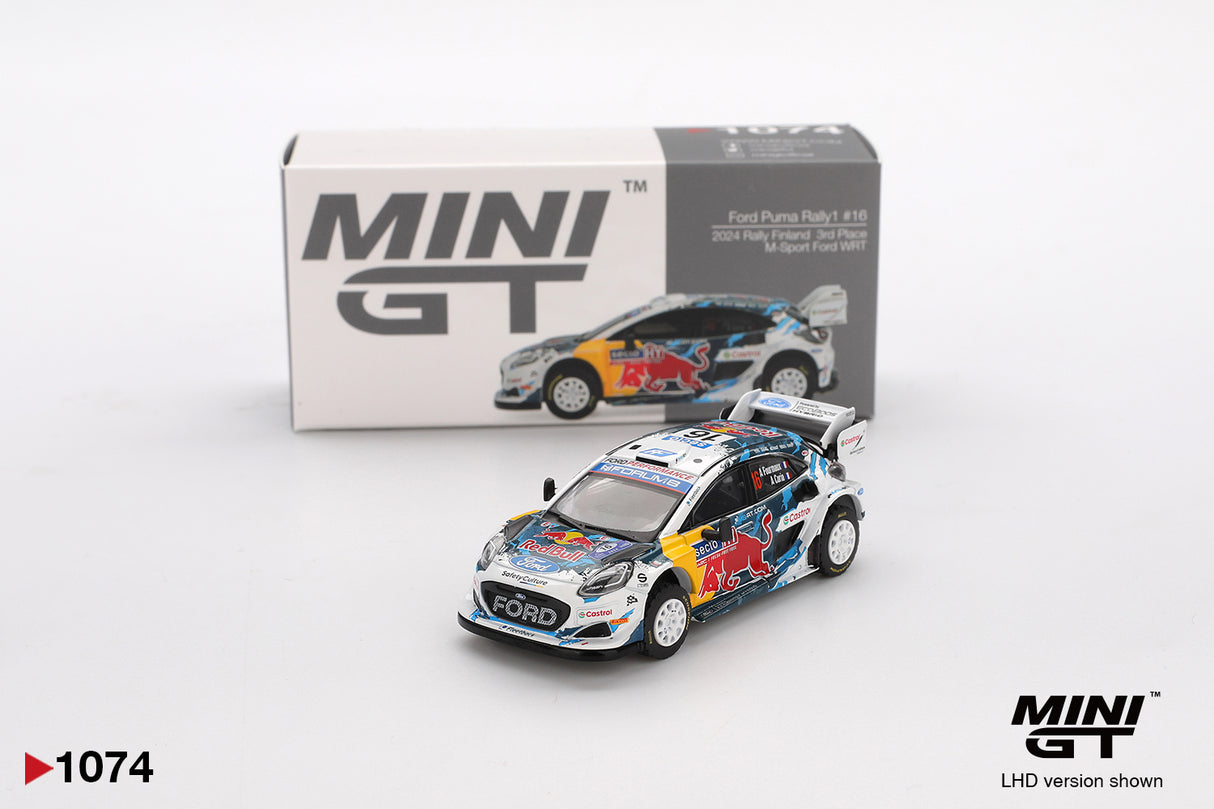 Mini GT Ford Puma Rally1 #16 M-Sport Ford WRT 2024 Rally Finland 3rd Place 1:64 - MGT01074-L