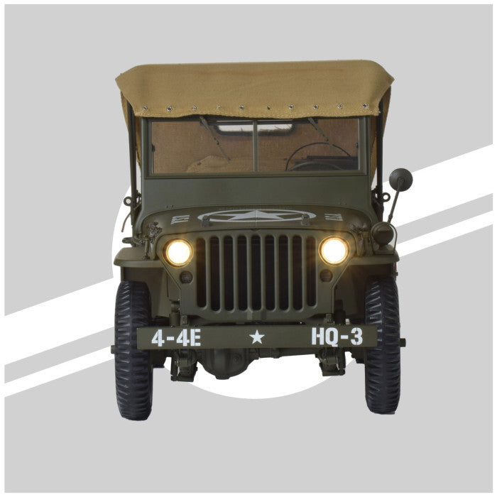 IXO Collections Jeep® Willys + Accessories 1:8 Scale Metal and Plastic Full Kit IXC.JPW.FK