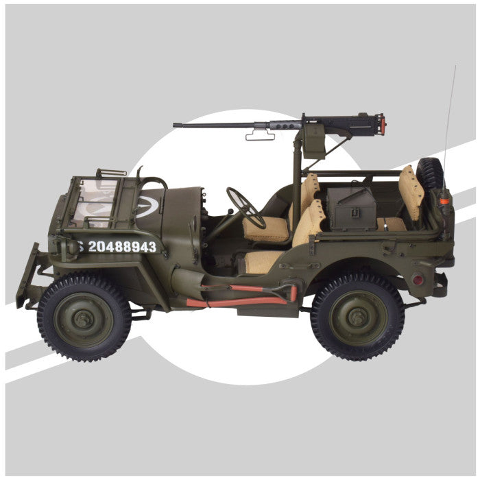 IXO Collections Jeep® Willys + Accessories 1:8 Scale Metal and Plastic Full Kit IXC.JPW.FK