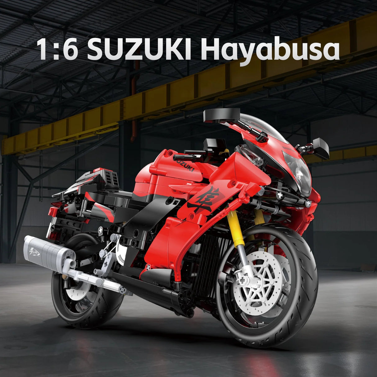 CaDA Suzuki Hayabusa Motorbike 1:6 1043 Pieces Brick Model Kit C64051W