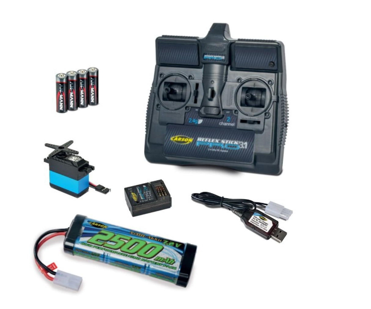 Carson Tamiya RC Radio Equipment Set Reflex 3.1 - Updated Components