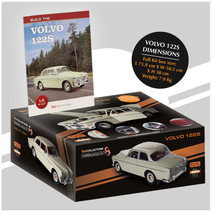 IXO Collections Volvo 122S 1:8 Scale Metal and Plastic Full Kit IXC.VOL.FK