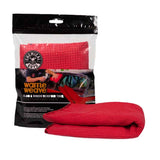 Chemical Guys Waffle Weave Glass and Window Microfibre Towel - Red