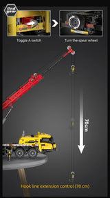 CaDA Mobile Crane - Full Function 1831 Pieces Brick Model Kit C61081W