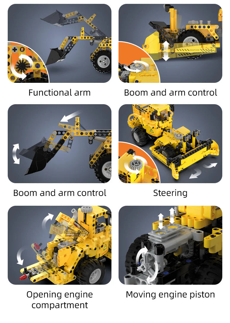 CaDA Excavator 467 Pieces Brick Model Kit C65003W