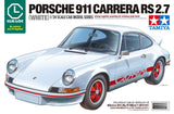 Tamiya Porsche 911 Carrera RS 2.7 White (Clic Loc) 1/24 Plastic Model Kit - Item #28103
