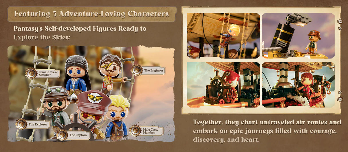 Pantasy Steampunk Airship 1949 pcs Brick Model Kit 85021