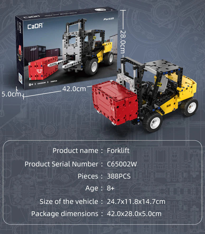 CaDA Forklift 388 Pieces Brick Model Kit C65002W