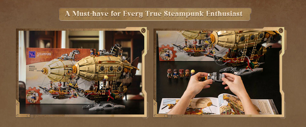 Pantasy Steampunk Airship 1949 pcs Brick Model Kit 85021