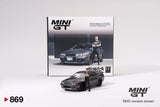 Mini GT Nissan Skyline GT-R (R32) NISMO Gunmetal w/ Matsuda Figure RHD 1:64 - MGT00869-R