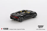 Mini GT Bugatti W16 Mistral Black 1:64 - MGT01058-L
