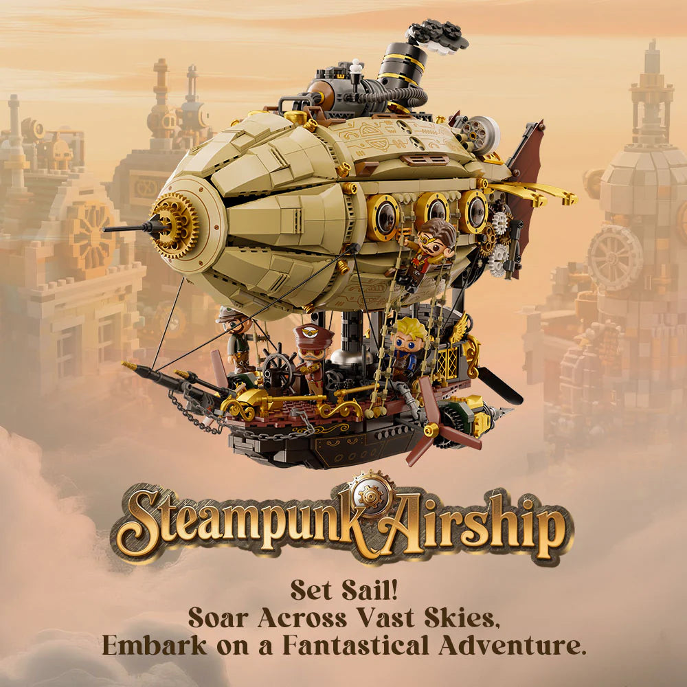 Pantasy Steampunk Airship 1949 pcs Brick Model Kit 85021