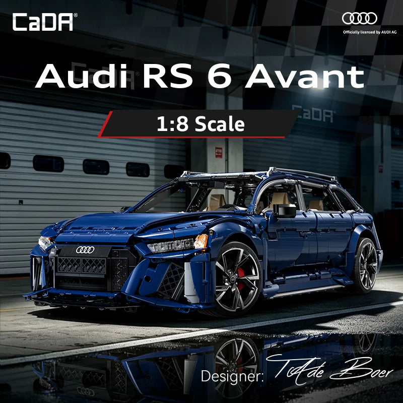 CaDA Master Audi RS6 Avant C8 (2019) 1:8 4663 Pieces Brick Model Kit C61515W