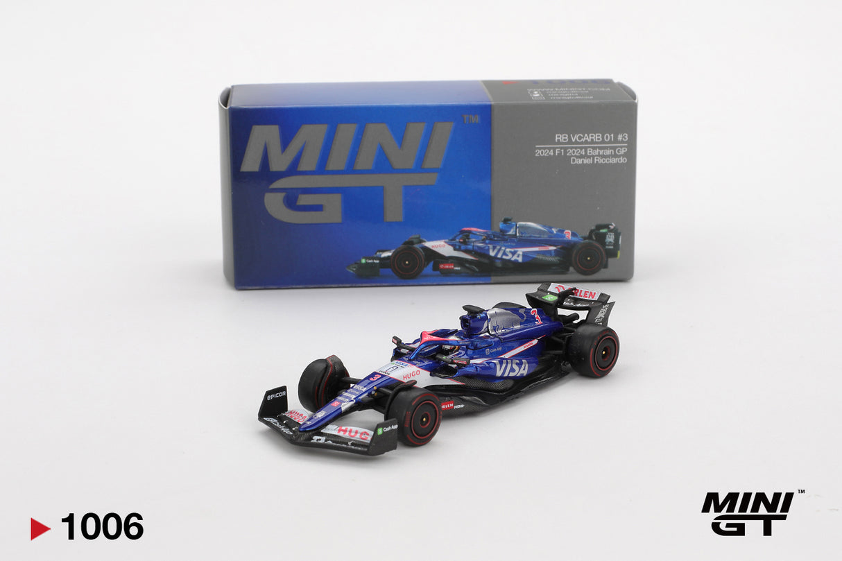 Mini GT RB VCARB 01 #3 Daniel Ricciardo 2024 F1 2024 Bahrain GP 1:64 - MGT01006-L