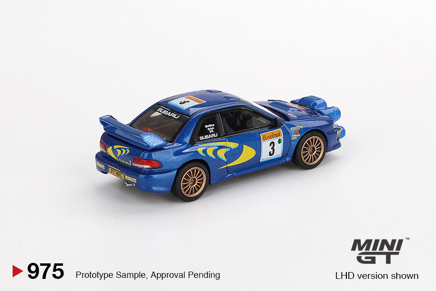 Mini GT Subaru Impreza WRC98 1998 Rally Monte-Carlo 3rd Place #3 LHD - MGT00975-L