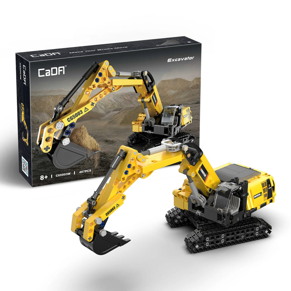 CaDA Excavator 467 Pieces Brick Model Kit C65003W