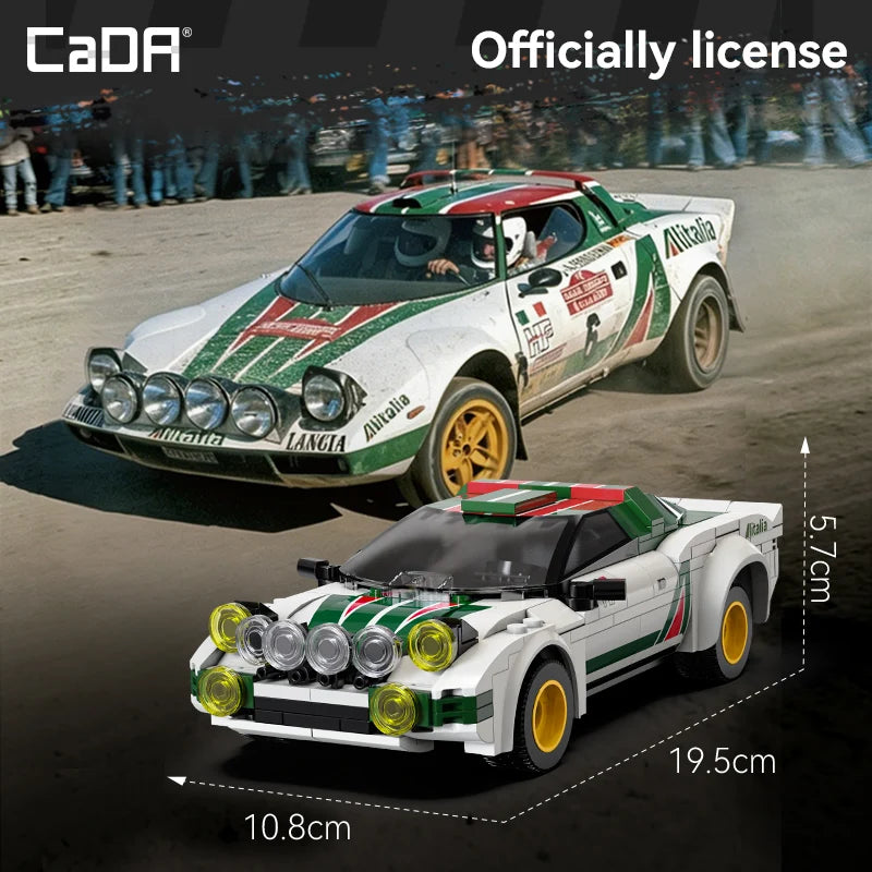 CaDA Lancia Stratos HF Gr.4 Car 1:20 278 Pieces Brick Model Kit - RC Control - C51066W