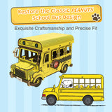 Puremind Peanuts™ Snoopy Yellow School Bus Wooden Kit 1204