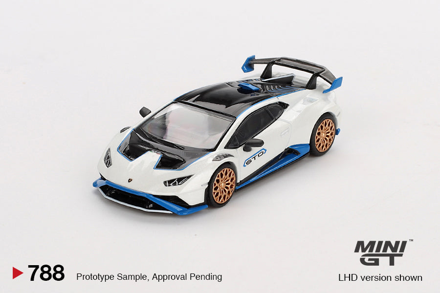 Mini GT Lamborghini Huracán STO Bianco Asopo RHD - MGT00788-R
