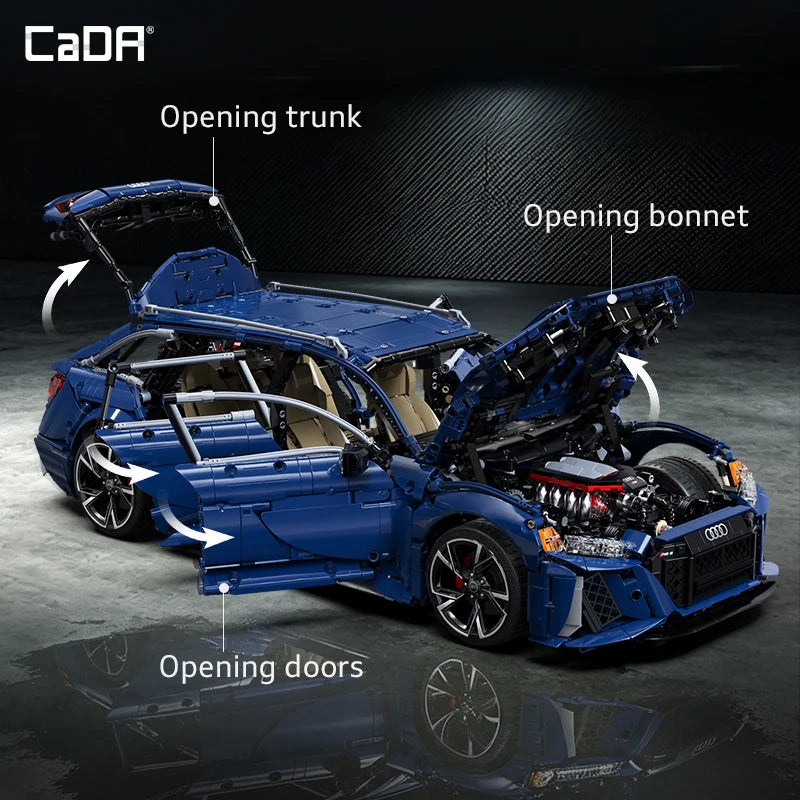 CaDA Master Audi RS6 Avant C8 (2019) 1:8 4663 Pieces Brick Model Kit C61515W