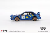 Mini GT Subaru Impreza WRC98 1998 Rally Monte-Carlo 3rd Place #3 LHD - MGT00975-L