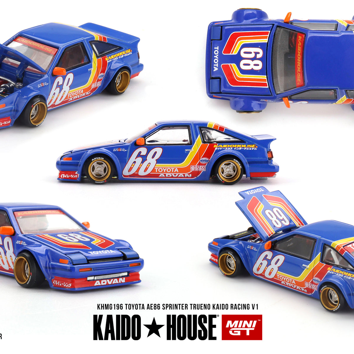 Mini GT Kaido House Toyota AE86 Sprinter Trueno Kaido Race V1 KHMG196 ...