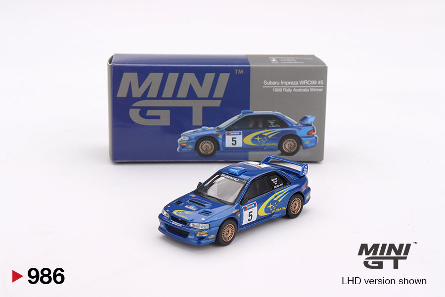 Mini GT Subaru Impreza WRC98 1998 Rally Monte-Carlo 3rd Place #3 LHD - MGT00975-L