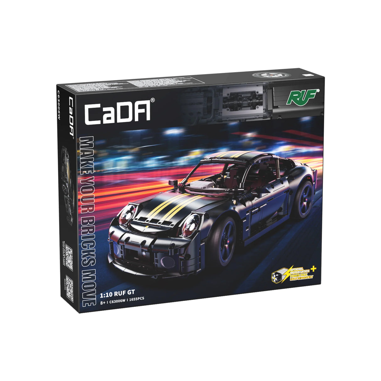 CaDA RUF GT 2019 1:10 1655 Pieces Brick Model Kit C63006W