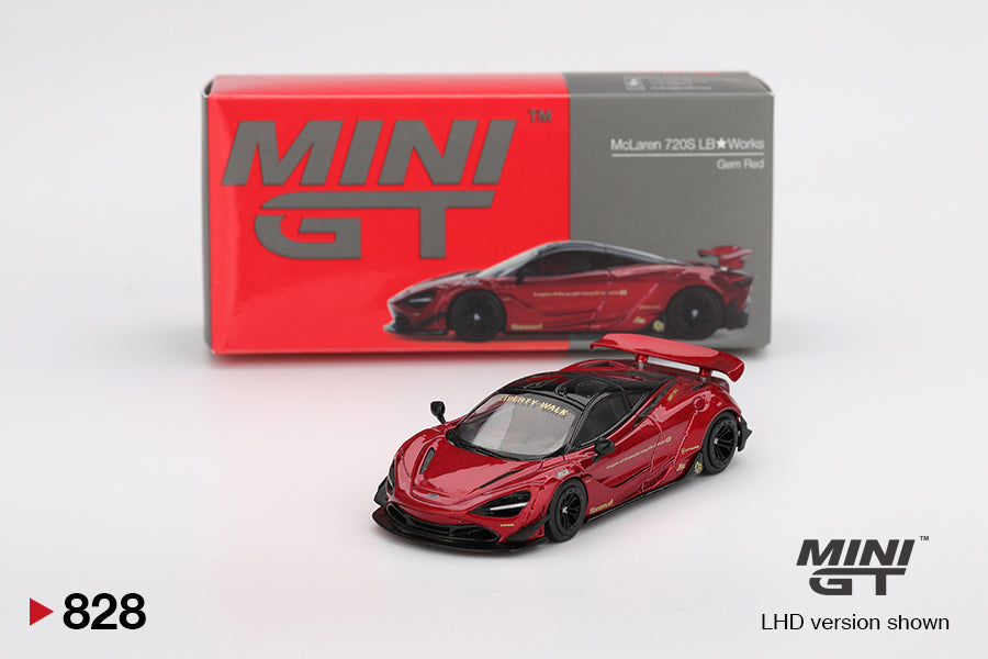 Mini GT McLaren 720S LB Works GEM Red RHD 1:64 - MGT00828-R