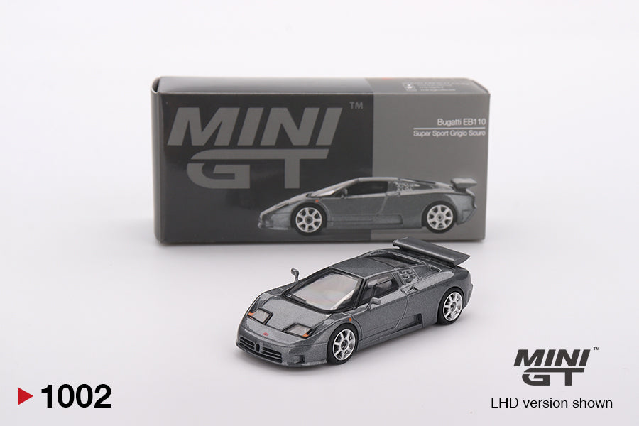 Mini GT Bugatti EB110 Super Sport Grigio Scuro LHD - MGT01002-L