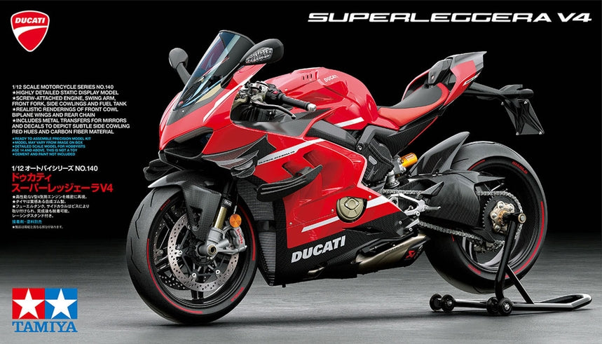 Tamiya Ducati Superleggera V4 1/12 Model Kit - Item #14140