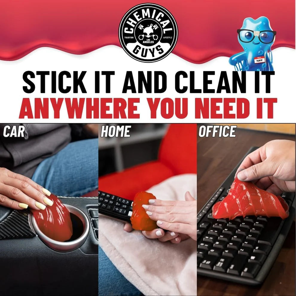 Chemical Guys Sticky Icky Car Cleaning Gel 2 Pack - Fun, Reusable - Strawberry
