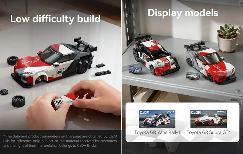 CaDA Toyota GR Supra GT4 Car 1:24 324 Pieces Brick Model Kit C55041W