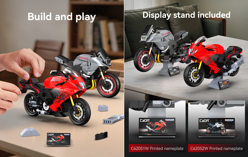 CaDA Suzuki Hayabusa Motorbike 1:12 299 Pieces Brick Model Kit C62051W