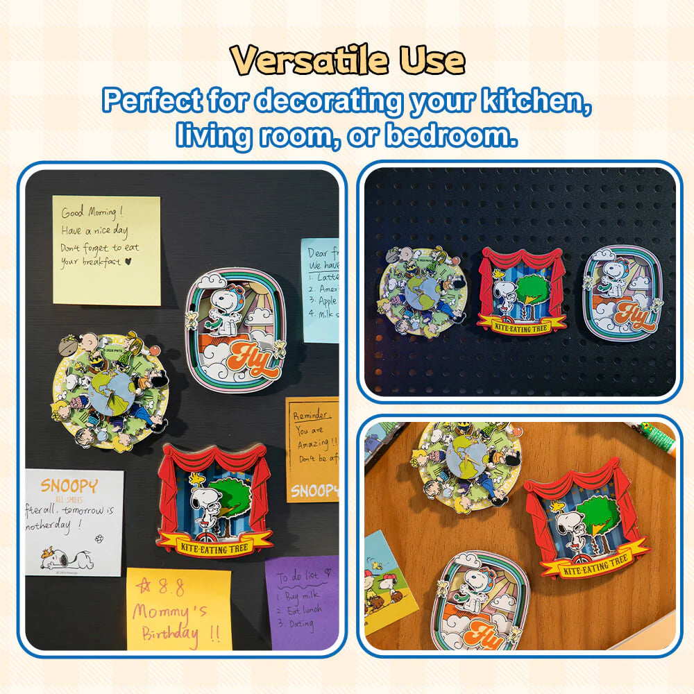 Puremind Peanuts™ Magnetic Around the World Wooden Clock 2201