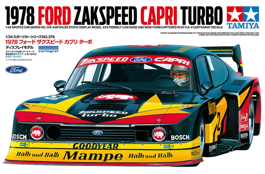 Tamiya Ford Zakspeed Capri Turbo 1978 1/24 Model Kit - Item #24376