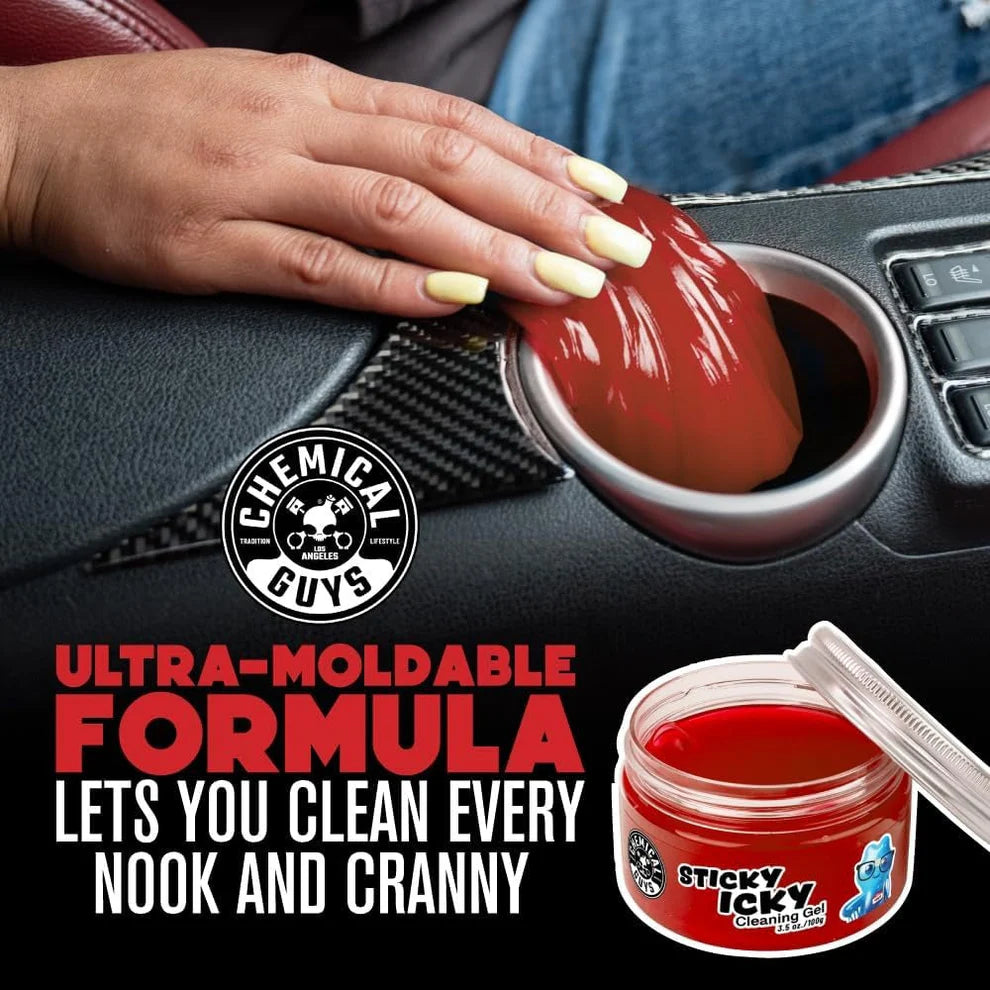 Chemical Guys Sticky Icky Car Cleaning Gel 2 Pack - Fun, Reusable - Strawberry