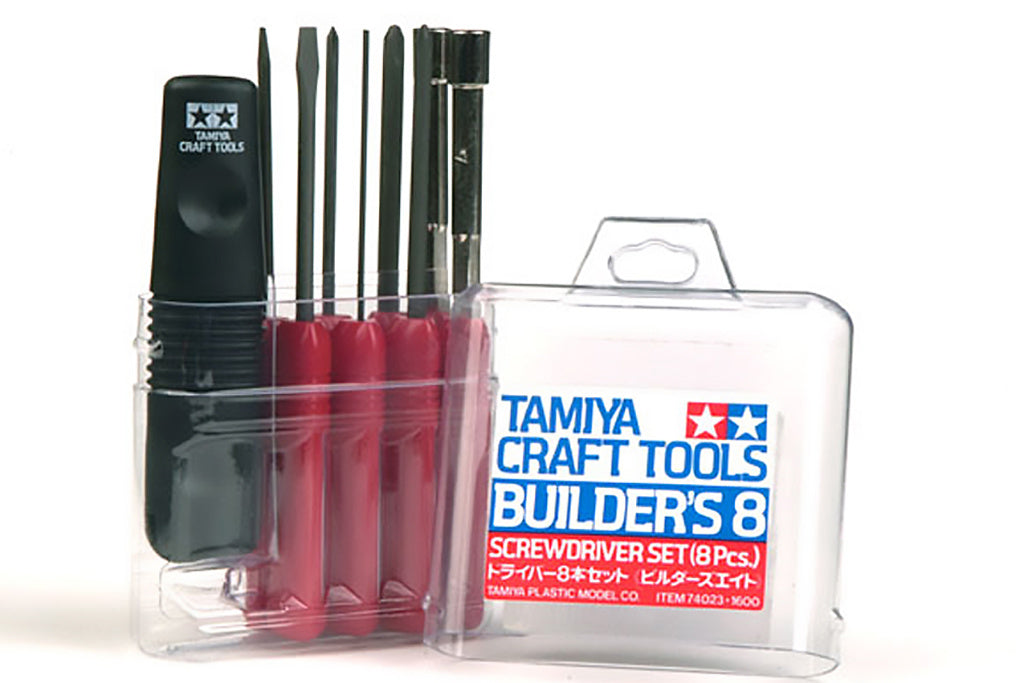 Tamiya Builders 8 pc Screwdriver Set - Item #74023