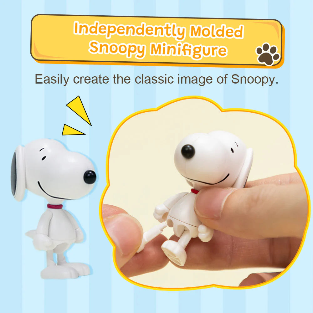 Puremind Peanuts™ Snoopy Yellow School Bus Wooden Kit 1204