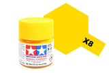 Tamiya Acrylic Mini X-8 Lemon Yellow Paint 10ml - Item #81508