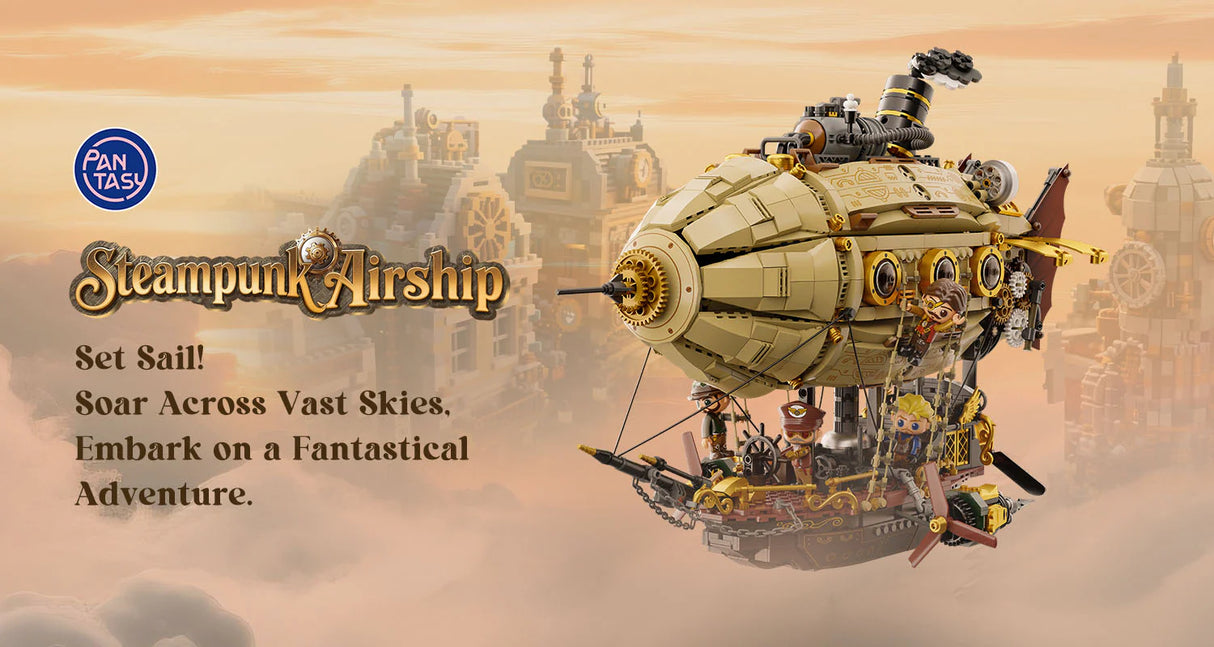 Pantasy Steampunk Airship 1949 pcs Brick Model Kit 85021