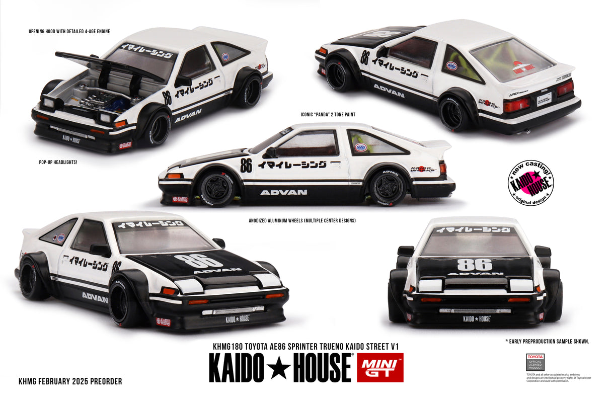 Mini GT Kaido House Toyota AE86 Sprinter Trueno Kaido Street V1 1:64 - KHMG180